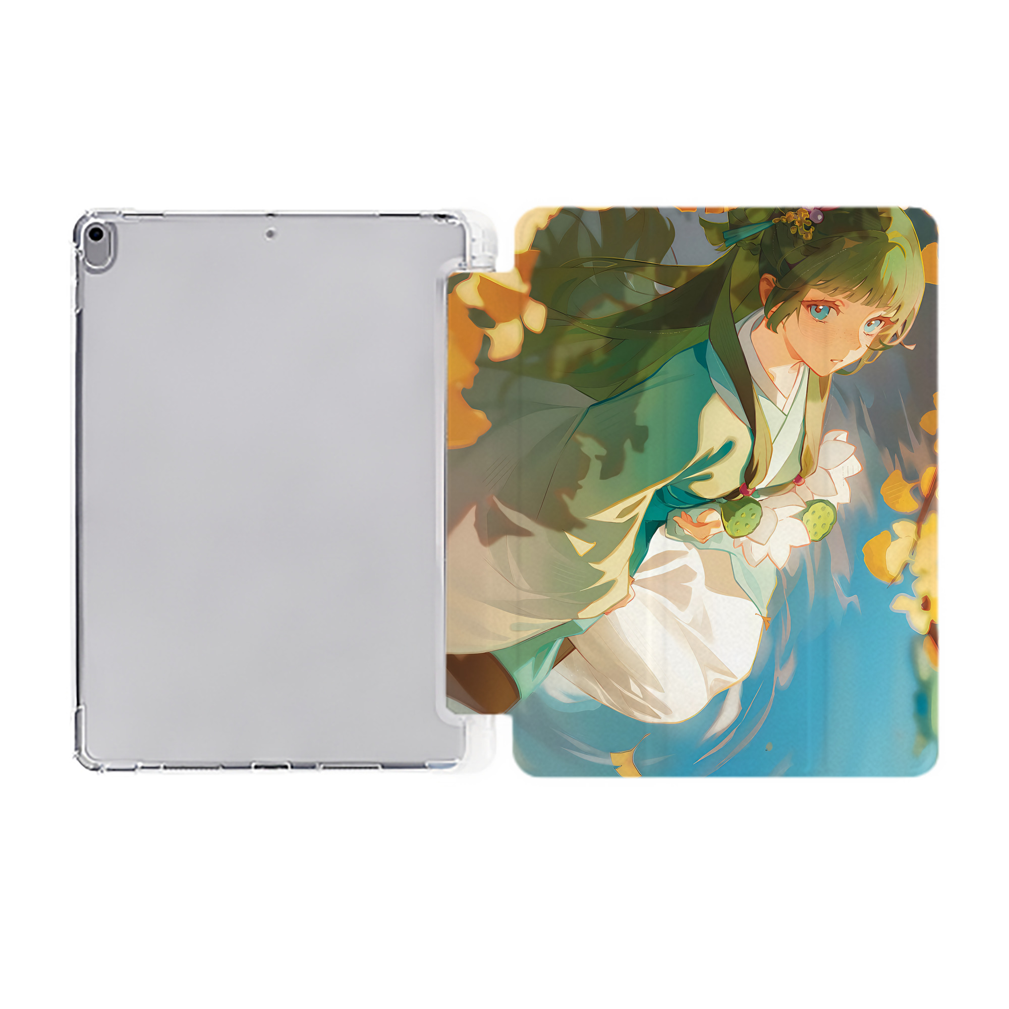 （画像用） 薬屋のひとりごと The Apothecary Diaries IPad ケース ペン収納付き 三つ折りスタンド PUレザー×シリコン 対応機種9.5/10.5/10.9インチ